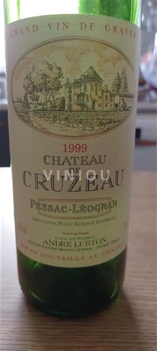 Bordeaux Pessac-Léognan Château Cruzeau 1999