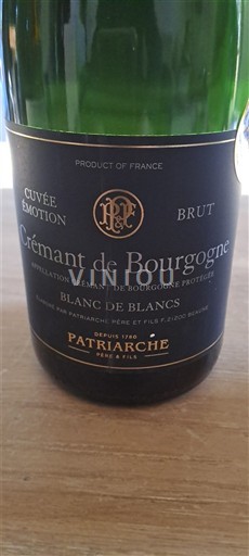 Burgundi Crémant-de-Bourgogne Patriarche Père & Fils Émotion Jo Viti
