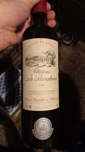Vinos Rouge sec Château La Rivalerie 2004 Francia Burdeos No especificado AOC