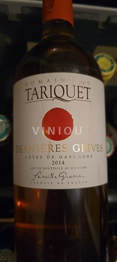Jugperëndim Bregdeti i Gasconisë Domaine Tariquet Dernières Grives 2014