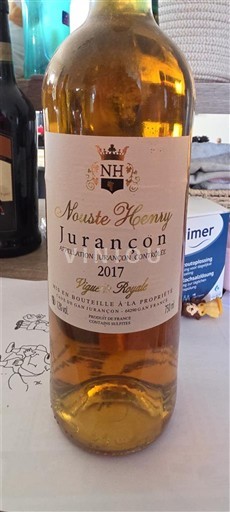 Vini Blanc moelleux Vigne Royale Nouste Henry 2017 Francia Sud-Ovest Jurançon AOC