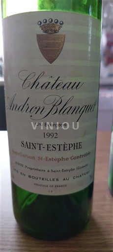 Bordoja Saint-Estèphe Château Andron Blanquet 1992