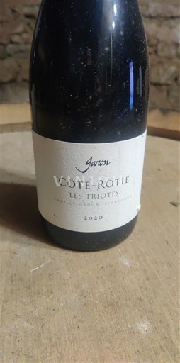 Vina Rouge sec Les Triotes Garom 2020 Francija Rona dolina Côte-rôtie AOC