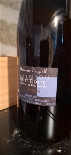 Vin Rouge sec Domaine Gangloff 2016 France Vallée du Rhône Côte-rôtie AOC