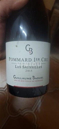 Viner Rouge sec Les Saussilles Guillaume Baduel 2015 Frankrike Burgund Pommard AOC Premier Cru