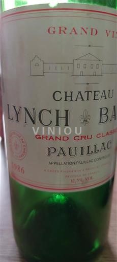 Bordeaux Pauillac Grand Cru Château Lynch-Bages 1986