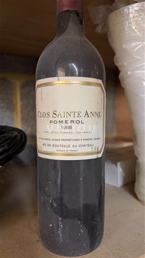 Bordeaux Pomerol Clos Sainte Anne 1988