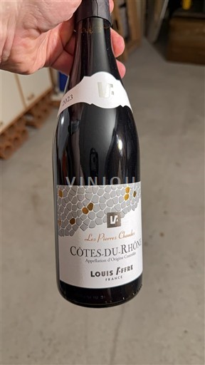 Verërat Rouge sec Les Pierres Chaudes Louis Effre 2023 Francë Lugina e Ronës Bregdeti i Rodanit AOC