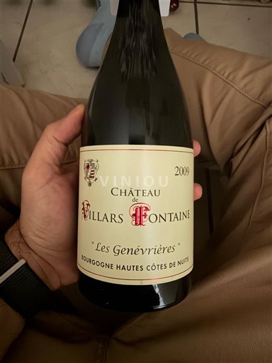 Burgundi Hautes Côtes de Nuits Château Villars Fontaine Les Genevrières 2009