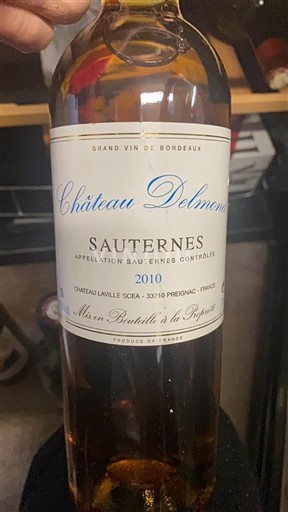 Bordoja Sauternes Château Delmon 2010