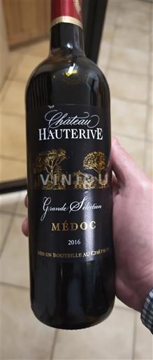 Bordoja Médoc Château Hauterive Grande Sélection 2016