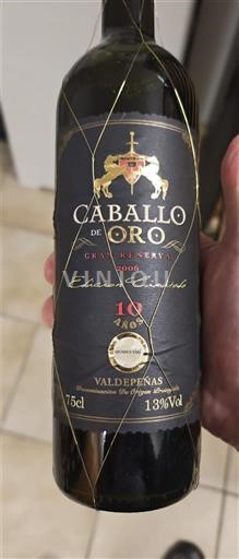 Kastilja-Mança Valdepenas Caballo de Oro Gran Reserva Edición Limitada 2006