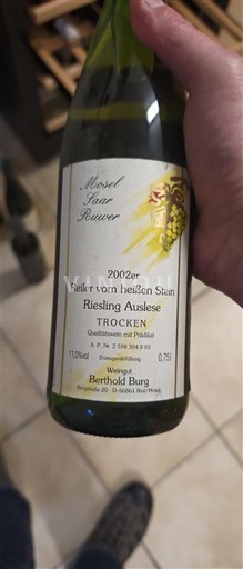 Mosel Weingut Berthold Burg Reifer vom heißen Stein 2002