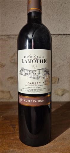 Verërat Rouge sec Cuvée Cantobi Domaine Lamothe 2014 Francë Jugperëndim Gaillac AOC