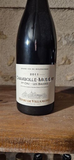 Burgundi Chambolle-Musigny Premier Cru Henri de Villamont Les Baudes 2011