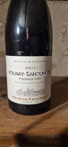 Burgundi E paspecifikuar Premier Cru Henri de Villamont Volnay-Santenots Premier Cru 2011
