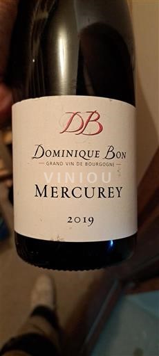 Вина Rouge sec Dominique Bon 2019 Francuska Burgundija Меркуреј AOC
