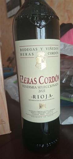 La Rioja Rioja Heras Cordón Vendimia Seleccionada 2021