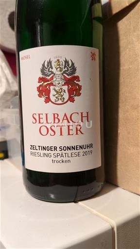 Mosel Selbach Oster Zeltinger Sonnenuhr Riesling Spätlese trocken 2019