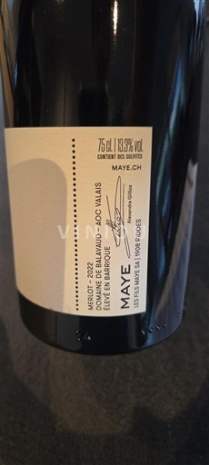 Вале Les Fils Maye SA 2022