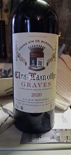 Bordeaux Graves Clos Lamothe 2020