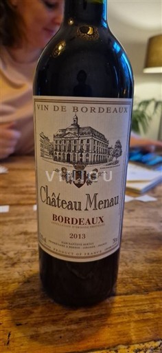 Вина Rouge sec Château Menau 2013 Francuska Bordo AOC