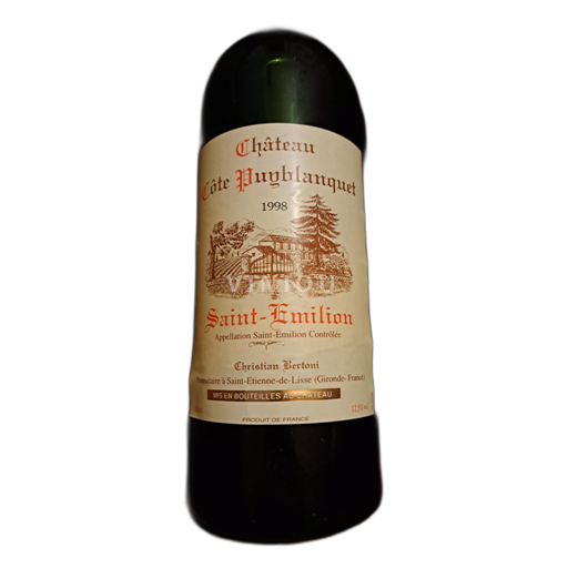Bordeaux Saint-Émilion Château Côte Puyblanquet 1998