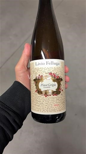 Frioul-Vénétie-Julienne Colli Orientali del Friuli Livio Felluga Pinot Grigio Curubella 2020