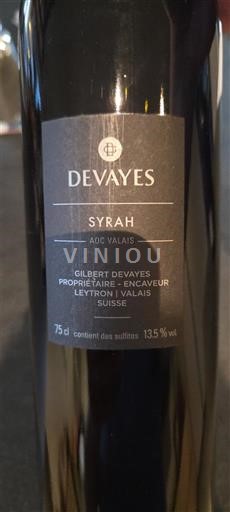 Вале Devayes Syrah 2019