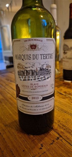 Bordeaux Blaye-côtes-de-bordeaux Marquis du Tertre 2013