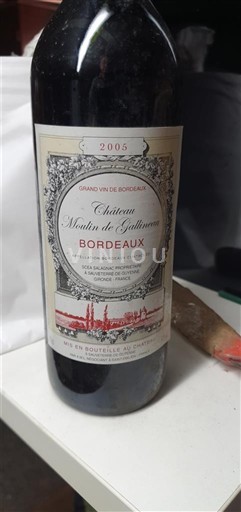 Viner Rouge sec Château Moulin de Guillemin 2005 Frankrike Bordeaux AOC