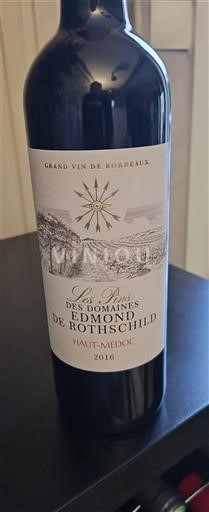 Verërat Rouge sec Domaine Les Grès des Domaines Edmond de Rothschild 2016 Francë Bordoja Haut-Médoc AOC