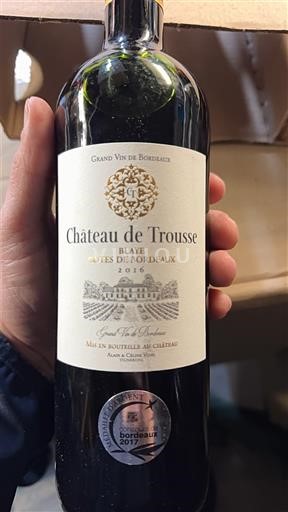 Bordeaux Blaye-côtes-de-bordeaux Château Trousse 2016