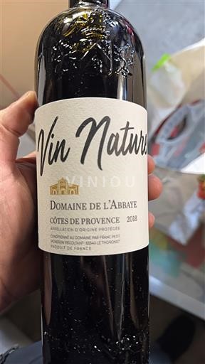 Вина Rouge sec Vin Nature Domaine L'Abbaye 2018 Francuska Провинс Кот де Прованс AOC