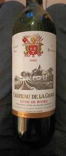 Bordeaux Côtes-de-bourg Château La Grave 1986