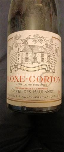 Vinos Rouge sec Caves des Paulands 1982 Francia Borgoña Aloxe-Corton AOC