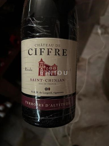 Лангедок Сен-Шињан Château Ciffre Terriors d'Altitude 2018