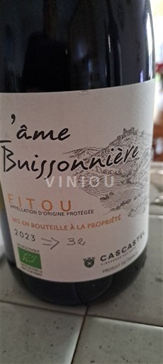 Verërat Rouge sec L'Âme Buissonnière Cascastras 2023 Francë Languedok Fitou AOC