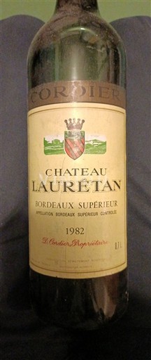 Bordoja Bordeaux Supérieur Château Laurétan 1982