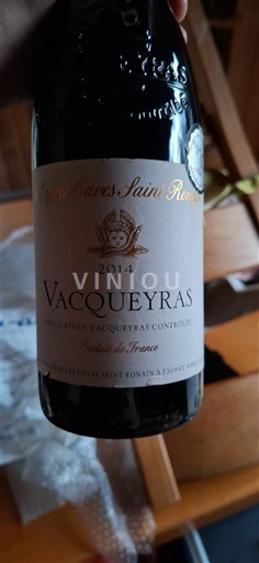 Lugina e Ronës Vacqueyras Les Caves Saint Romain 2014