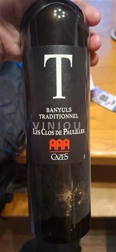 Ruzijon Banyuls Cazes T Banyuls Traditionnel Les Clos de Paulilles 2017