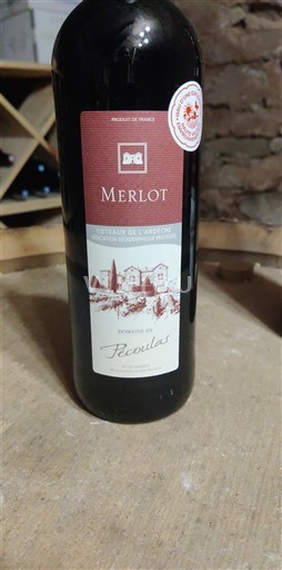 Alpi i Rodoska oblast Кота де Ардеш Domaine Péculas Merlot 2023