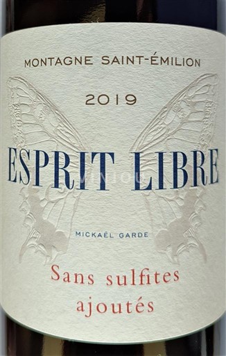 Bordoja Montagne-saint-émilion Mickaël Garde Esprit Libre 2019