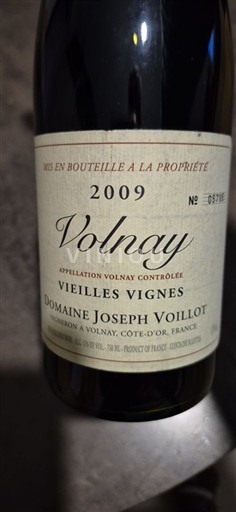 Vinos Rouge sec Vieilles Vignes Domaine Joseph Voillot 2009 Francia Borgoña Volnay AOC