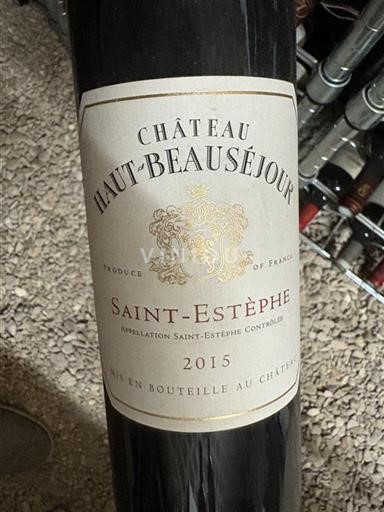 Bordeaux Saint-Estèphe Château Haut-Beauséjour 2015