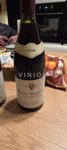 Burgundi Vosne-Romanée Premier Cru Richard Manière 1er Cru Les Suchots 1998
