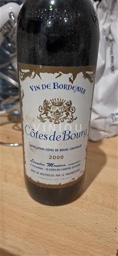 Bordeaux Côtes-de-bourg Alexandre Monteil 2000