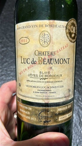 Bordeaux Blaye-côtes-de-bordeaux Château Luc de Beaumont 2011
