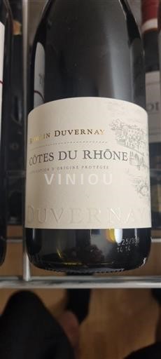 Viner Rouge sec Domaine Duvernay 2021 Frankrike Rhônedalen Côtes-du-rhône AOC