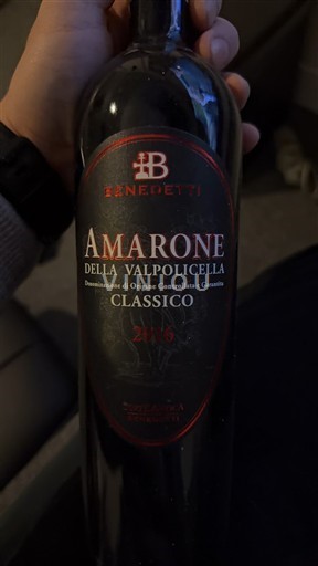 Veneto Amarone della Valpolicella Benedetti 2016